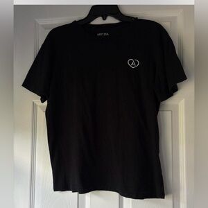 Aritzia Black Tee with Heart Logo